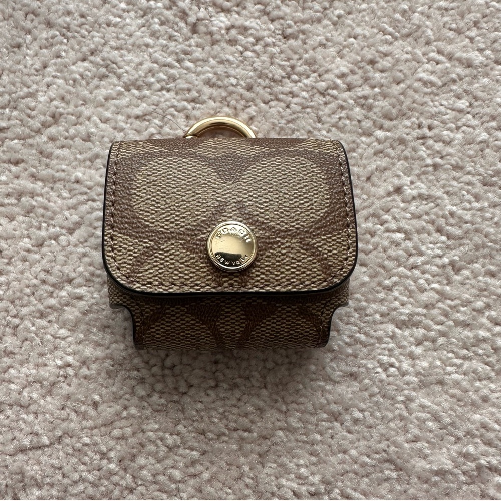 Coach Signature Canvas Logo AirPod Case